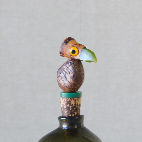 Art Deco 1920's nut bird bottle stopper from Dunhill Henry Howell & Co, London
