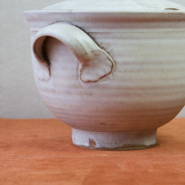 Handmade 1960s stoneware tureen by emmanuel cooper, showcasing functional design.