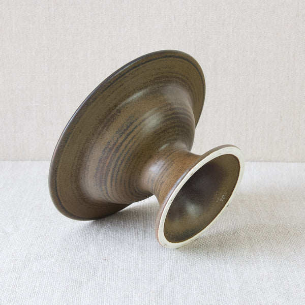 Anja Juurikkala studio pottery candle holder, 1950's, Arabia Finland