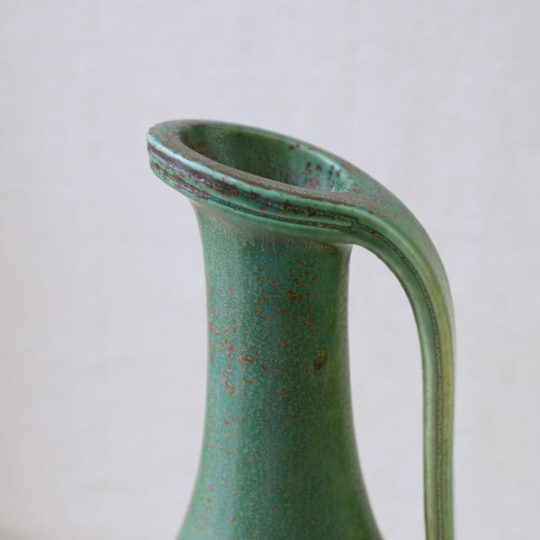 Large green vintage Scandinavian vase by Gunnar Nylund, Sweden, 1940's