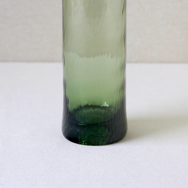 Rare Nanny Still Neptuna glass vase, pale green textured glass made by Riihimaen Lasi Oy, ideal for Scandinavian design collectors.