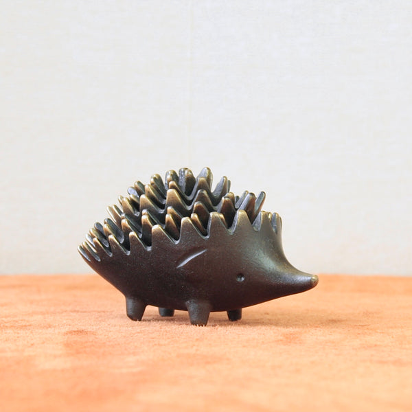 A rare Walter Bosse genuine hedgehog ashtray that is both cute and collectible. This piece is emblematic of mid-century Viennese Modernist craftsmanship and Bosse's imaginative designs.