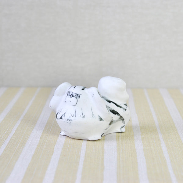 Rare Susan Parkinson Peke Model 140 Pekingese Porcelain Dog Figurine Early 60s Abstract Design