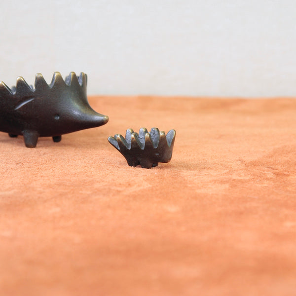 A genuine Walter Bosse hedgehog ashtray, featuring a cute and iconic Modernist design. This collectible piece captures the essence of 1950s Viennese metal craftsmanship.