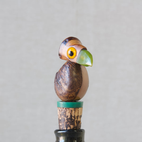 Henry Howll Dunhill YZ bird bottle stopper with green bakelite beak