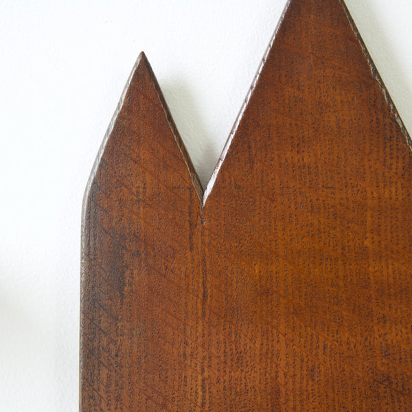 Detail of British Oak Wall Sconce Shelves - 1920's Handmade Craftsmanship