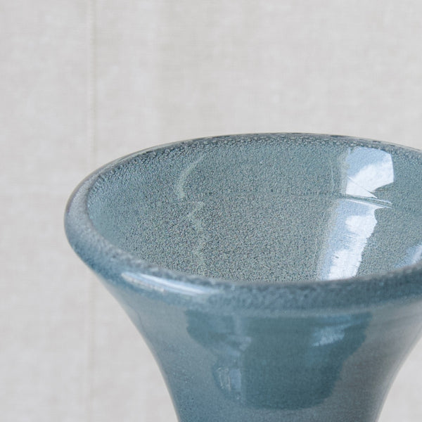 Detail of metallic speckles within an Erik Hoglund rare 'Carborundum' glass vase 