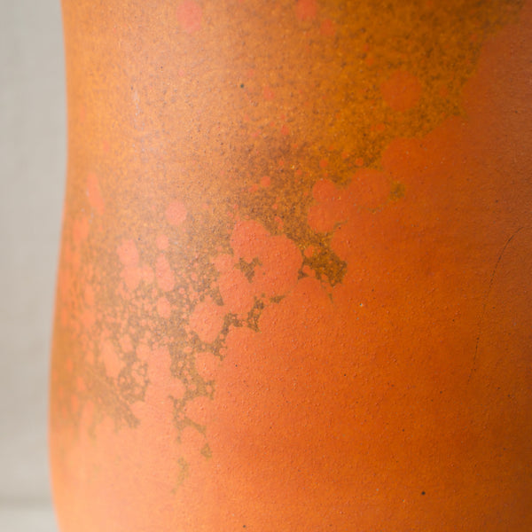 Vintage Danish ceramics: a monumental uranium-glazed floor vase by Svend Hammershøi for Kähler Pottery.