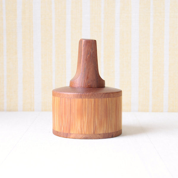 Nordic design bamboo screwdriver pepper mill, a rare collectible by Jens Quistgaard for Dansk.
