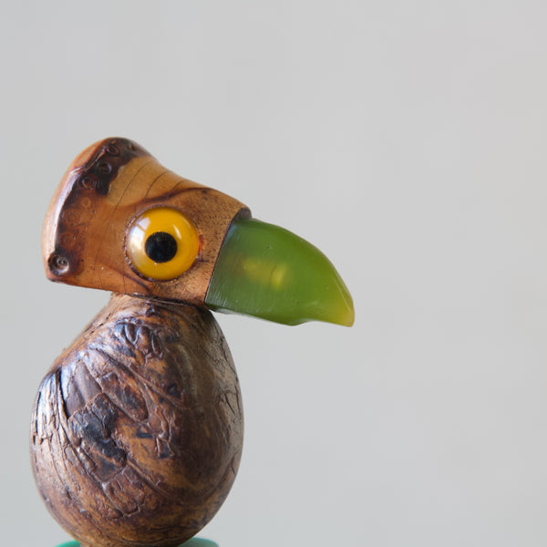 Henry Howell Bakelite and tagua nut bird bottle stopper produced for Alfred Dunhill in the 1920's, London