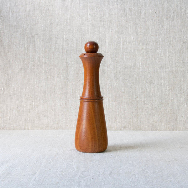 Rare Jens Quistgaard danish teak pepper mill in the form of a carafe, handmade in Denmark 1960's