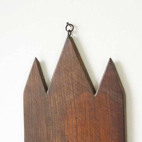 Detail of Unique Oak Wall Sconce Shelves - Quirky Handcrafted British Design