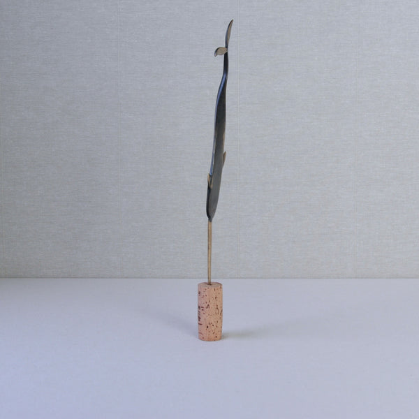 Patinated narwhal letter opener by Richard Rohac, for sale in London, UK. A stunning 1950s design embodying midcentury sophistication.