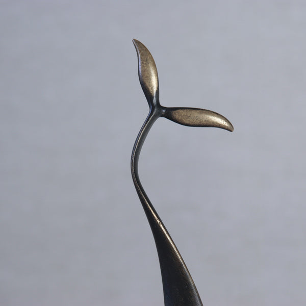 An exquisite 1950s brass narwhal letter opener by Richard Rohac, available at Art and Utility. A fusion of art and function in midcentury design.