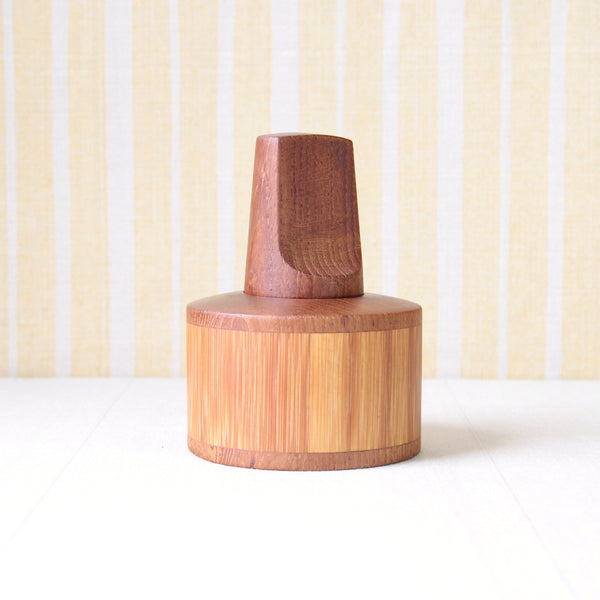 Vintage Dansk bamboo screwdriver pepper mill, a highly collectible piece by Jens Quistgaard.