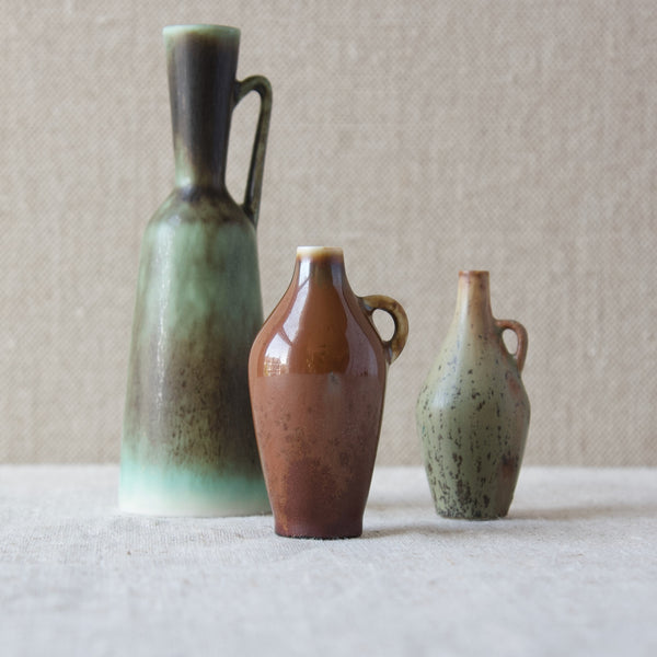 A group of Rorstrand handled vases from the 1960s, designed by Carl Harry Stalhane