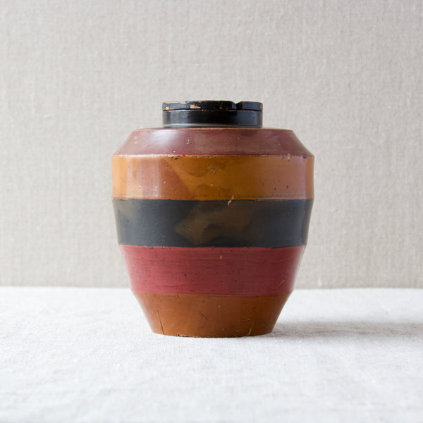 Painted Art Deco Canister