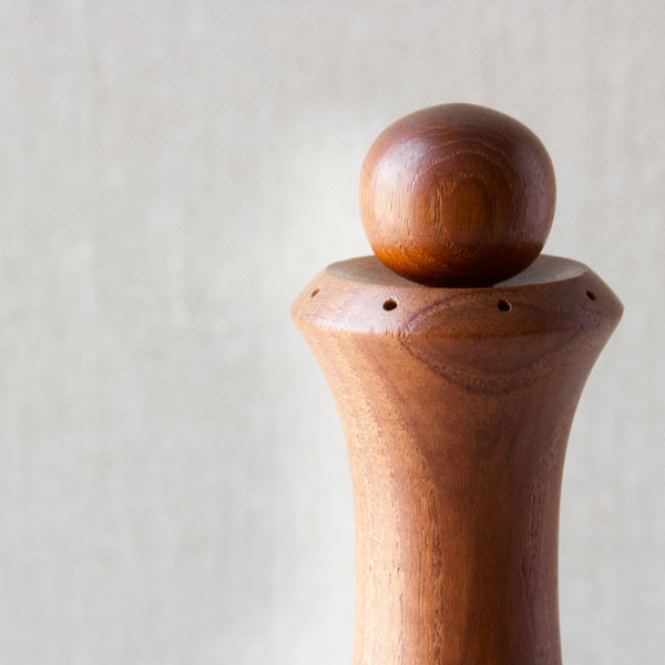 Detail of the round ball stopper on a Jens Quistgaard peppermill. Stunning and useful mid-1950s Danish design. 