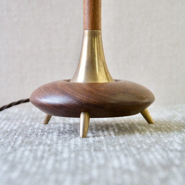 Danish Teak & Brass Table Lamp