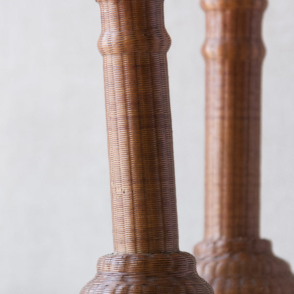 Zoomed in image showing the impossibly intricate wickerwork using woven rattan.
