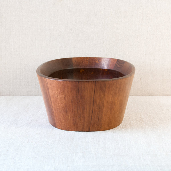 Modernist Jens Quistgaard staved teak serving bowl 