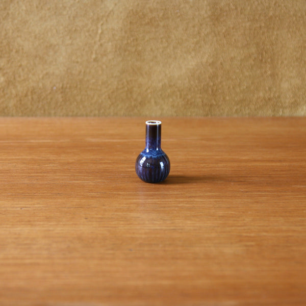 A miniature brown and blue Swedish vase from Rorstrand