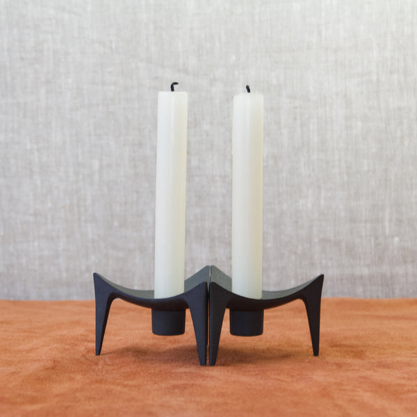 Mid Century Modernist Jens Quistgaard Dansk Designs Tripod candle holders pair