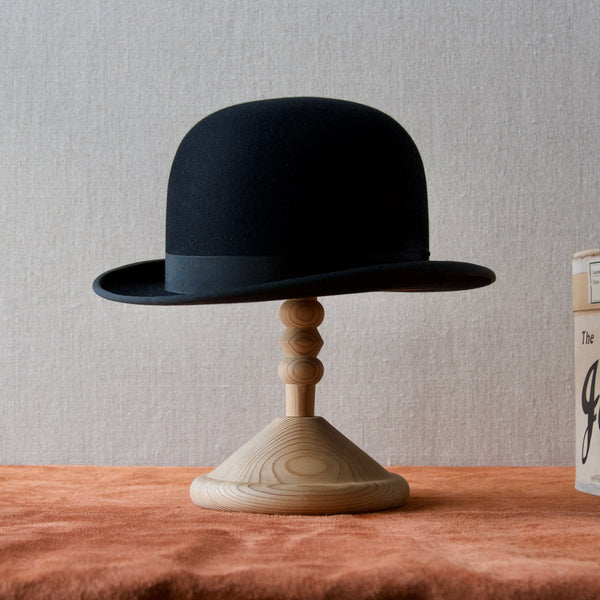 Nanny Still wooden hat stand with vintage top hat 