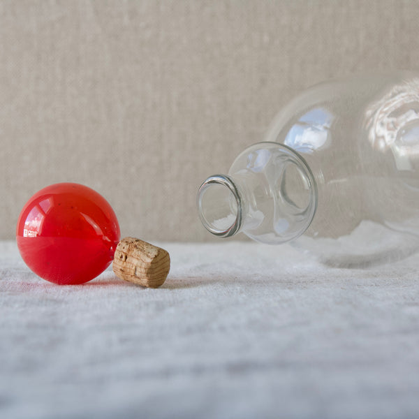 red glass stopper by Kaj Franck for Nuutajarvi Notsjo Finland