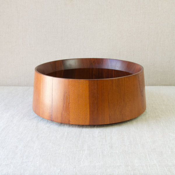 Jens Quistgaard IHQ staved teak bowl from the 1960s, handmade by Dansk Designs in Denmark