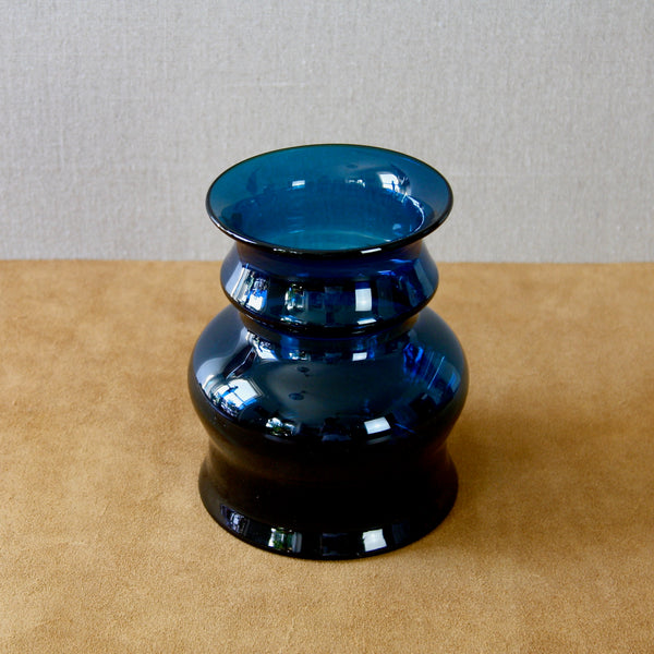 A large Swedish blue vase by Bertil Vallien 