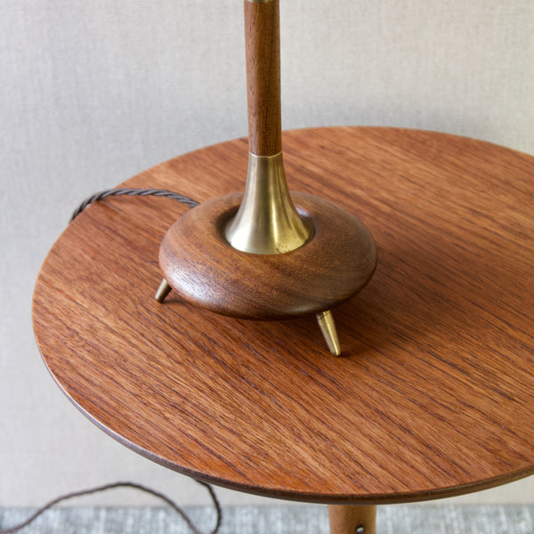 Danish Teak & Brass Table Lamp